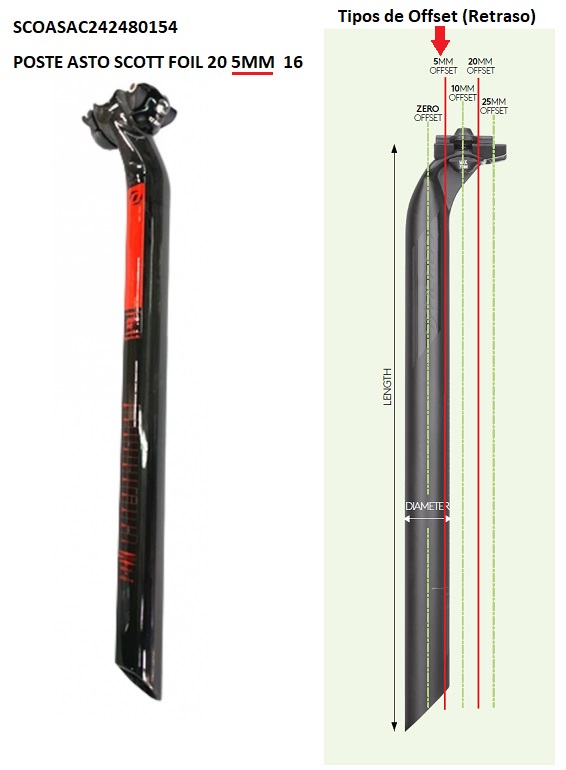 POSTE ASTO SCOTT FOIL 20 5MM  16