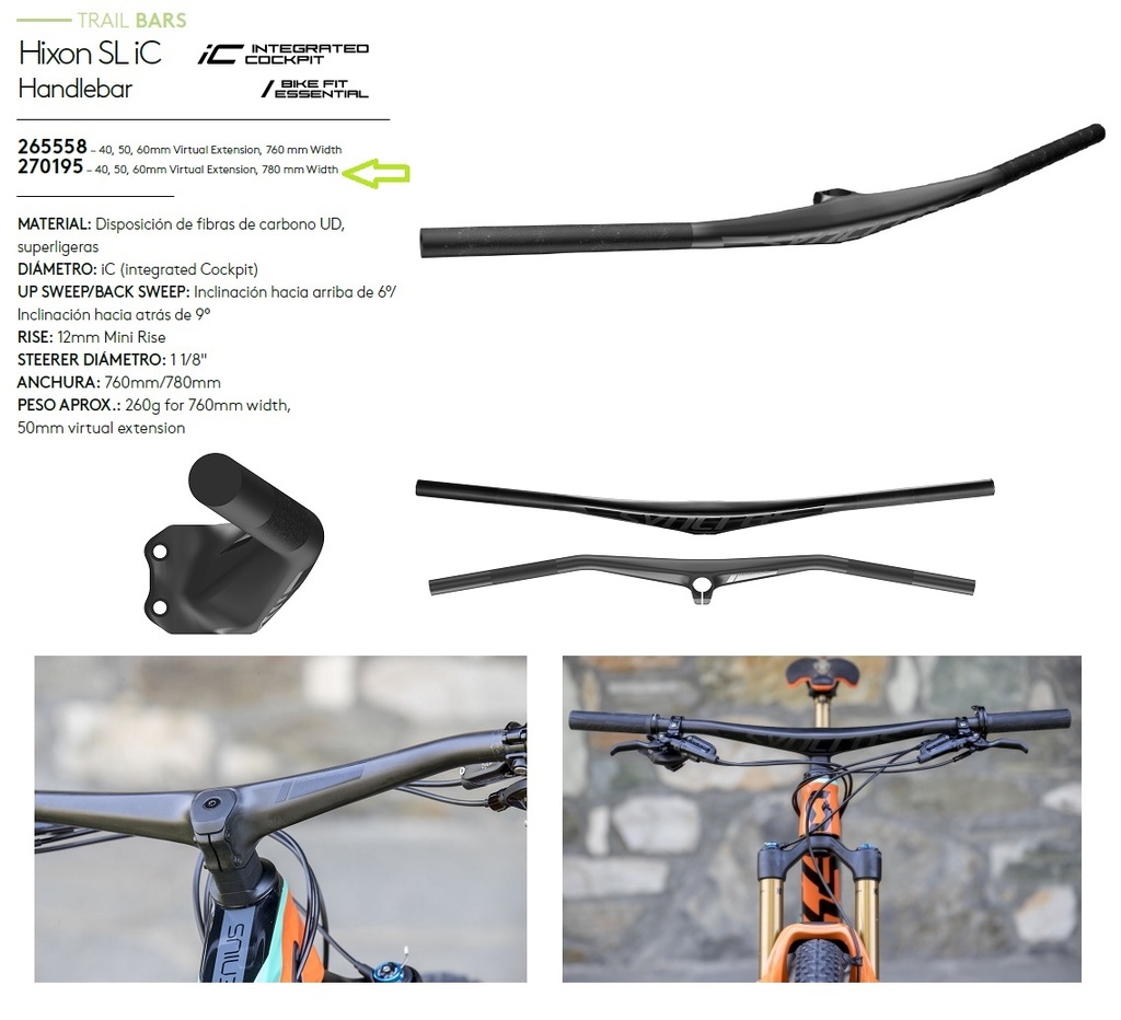 MANU SYNCROS HIXON IC SL 780 50MM NG 22
